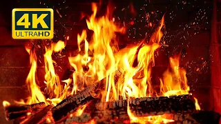 🔥 Cozy Fireplace 4K (12 HOURS). Fireplace with Crackling Fire Sounds. Fireplace Burning 4K