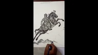 RAJA VEERA MADAKARI NAYAKA the king of unforgettable empire|| CHITRADURGADA PĀLEGARA||pen art||
