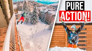 18M SPRUNG IN SCHNEEHAUFEN! | Absolute ESKALATION im Erholungsgebiet! | Schlappen Winter Stunts🇨🇭