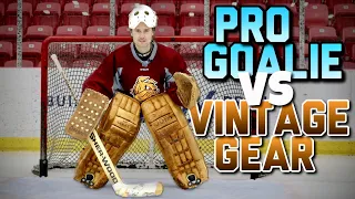 PRO GOALIE vs VINTAGE GEAR • 1980’s Jofa & Cooper Set