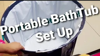 Portable Round Bath Tub Set Up