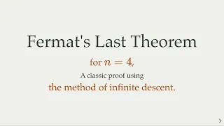 Infinite Descent: Proving Fermat's Last Theorem for n=4