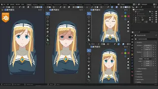 How to make Anime girl in Blender 3.0 - 【Timelapse】
