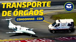 TRANSPORTE DE ÓRGÃOS registrado do POUSO ao TRANSPORTE TERRESTRE em CONGONHAS - @portalfab