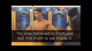 EPIC ! Cristiano ronaldo dressing room speech after Portugal Euro 2016 victory😍