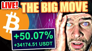 BITCOIN LIVE - THIS IS MASSIVE!!!! (I'M LONG & UP 20k in PROFITS!!!!!)