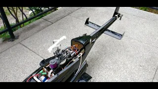 Airwolf 800 scale motor 1st run & ESC soft start test