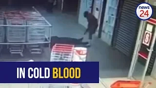 WATCH: Shoprite security guard shot point-blank during store robbery