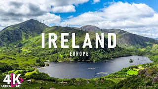 FLYING OVER IRELAND (4K UHD) - Wonderful Natural Landscape With Lounge Music To Play At Luxury Place