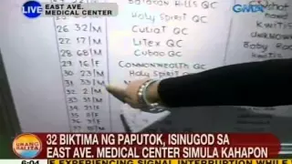 UB: 32 biktima ng paputok, isinugod sa East Avenue Medical Center simula kahapon