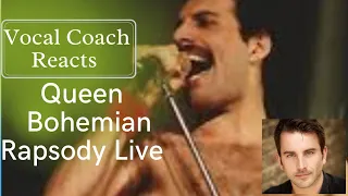 Voice Coach Reacts - Queen (Bohemian Rhapsody live at Rock Montreal) FREDDIE IS AMAZING!!