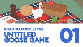 Untitled Goose Game Platinum Trophy Guide 01 / The Garden