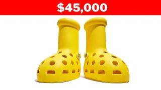 MSCHF Big Red Boots - Yellow Crocs Version