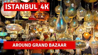 Istanbul 2022 Fake Market-Grand BazaarAugust Walking Tour|4k UHD 60fps