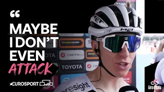 ‘GLAD MY DAD DOESN’T KNOW HOW TO USE TWITTER’ | Giro D'Italia Stage 2 Interviews | Eurosport Cycling