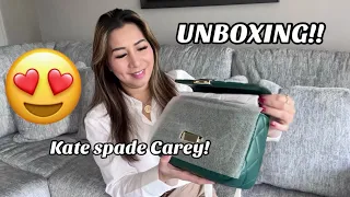 UNBOXING 2023!! Kate Spade Carey medium quilted soft flap shoulder bag! #unboxing#bagcollection