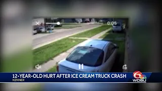 Video shows ice cream truck slam into Kenner apartment, injuring boy