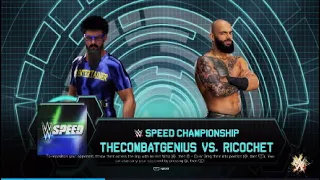 WWE Speed| Combat Genius vs Ricochet: Speed championship match WWE2K24