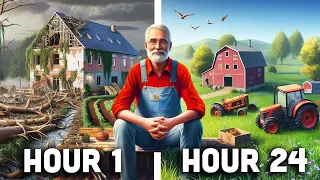 I SPENT 24H REBUILDING MY GRANDPA'S ABANDONED FARM!