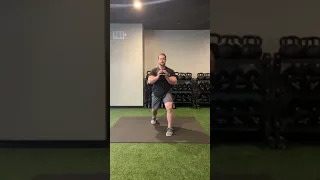 Split Stance Kettlebell Halo Exercise