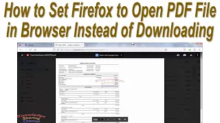 How to Set Firefox to Open PDF File in Browser Instead of Downloading