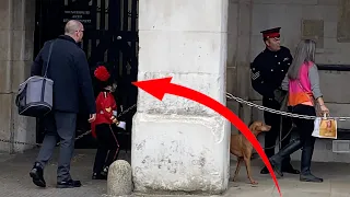 Corporal of Horse Act of Kindness for this Little Boy Dressed as the King's Guard is PRICELESS.