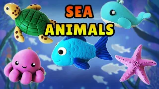 🔴 Making MINIATURE SEA ANIMALS Compilation - Easy Polymer Clay, Fondant cake Tutorial DIY