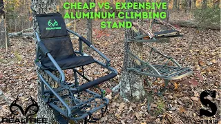 Climbing Tree Stands- cheap vs. expensive aluminum climbing stand