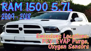 ⫷ RAM 1500 5.7 Emissions Locations: PCV, EVAP Purge, Oxygen Sensors ⫸