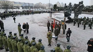 Новое пополнение Гродненской пограничной группы приняло Военную присягу.