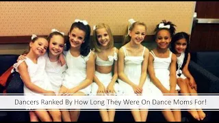 Dancers Ranked By How Long They Were On Dance Moms For // Dancing Queen ALDC