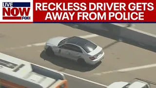 Police chase: reckless driver disappears under overpass, gets away from police | LiveNOW from FOX