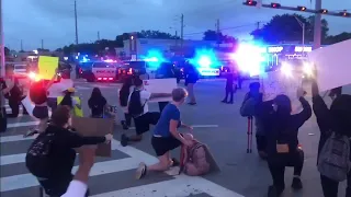 Black Lives Matter protesters march on U.S. Route 441 in Hollywood