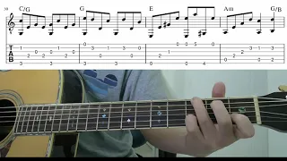 Your Song (Elton John)  - Easy Fingerstyle Guitar Playthough Tutorial Lesson With Tabs