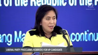 Leni Robredo's acceptance speech