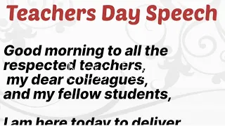 speech on Teacher's Day in English || Teacher's Day speech || 5 September speech