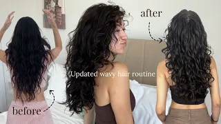 ༄ؘupdated wavy hair routine | 2A 2B & 2C curls + deva cut༄