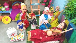 Barbie Doll All Day Routine In Indian Village/Radha Ki Kahani Part -425/Barbie Doll Bedtime Story||