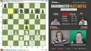 Харикришна - Накамура, 22 партия, 1+1. Блиц Chess.com 1/4, 04.05.2016