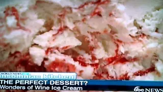 Mercer's Wine Ice Cream featured on ABC World News Now-Insomniac Kitchen Segment