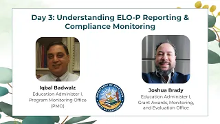 "Understanding ELO-P Reporting & Compliance Monitoring" - Spring 2024 ELO-P Academy (Day 3 Workshop)