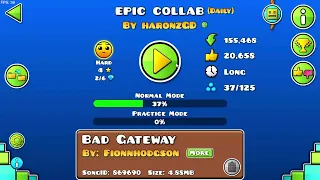 Geometry Dash 幾何衝刺: epic collab By haronzGD 100% (Daily Level) (60fps gameplay)