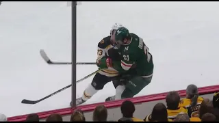 Charlie Mcavoy solid hit on Brandon Duhaime