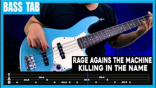 【RAGE AGAINST THE MACHINE】[ Killing In The Name ] cover by Cesar | LESSON | BASS TAB