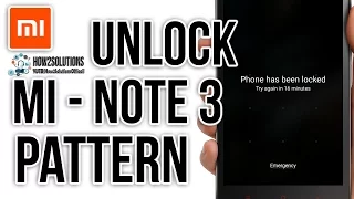 2017 Redmi Note 3 || How to unlock pattern lock password hardrest Xiaomi Latest Mobile Review