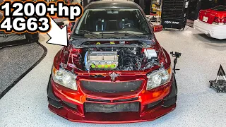 Installing my 1200HP 4G63 in the Barn Find Evo VIII!