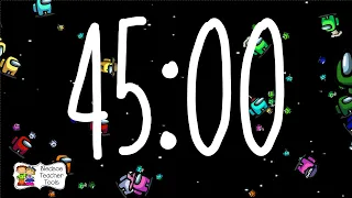 45 Minute Among Us Countdown Timer with Music and Alarm