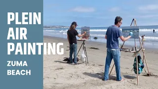 PLEIN AIR oil painting MALIBU with ARIAH