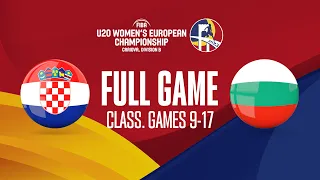 Croatia v Bulgaria | Full Basketball Game | FIBA U20 Women's European Championship 2023 - Division B