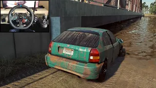 NFS HEAT Rebuilding a HONDA CIVIC - LOGITECH G29 gameplay